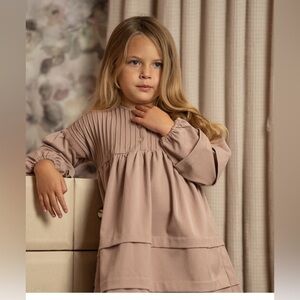 Coco Blanc Mauve Herringbone Swing Dress size 10